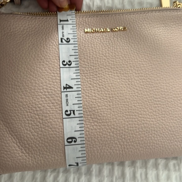 Michael Kors Soft Pink 2Pcs Set grained leather crossbody bag/coin purse• - Picture 8 of 10